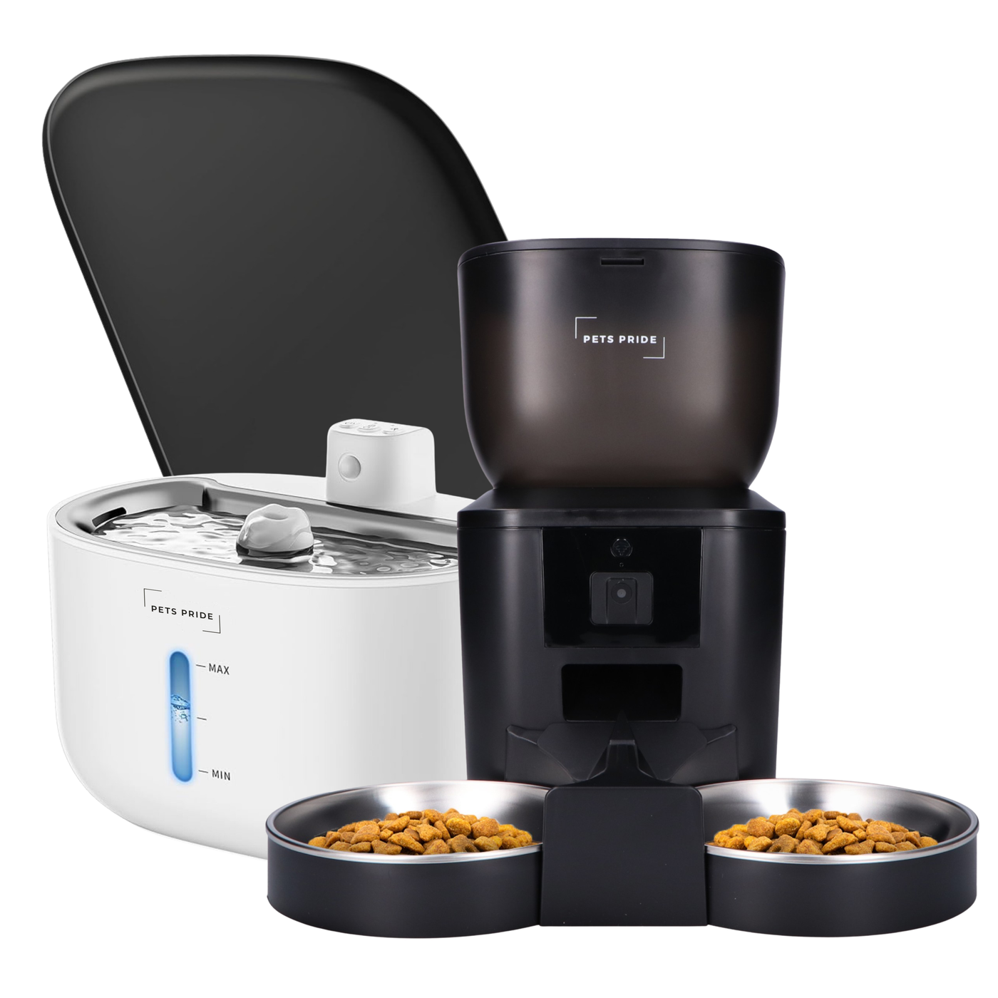 Futterautomat mit Full-HD-Kamera – Doppelnapf