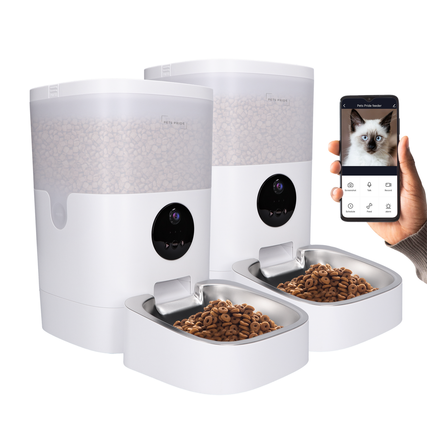 Futterautomat mit Full-HD-Kamera – Einzelnapf
