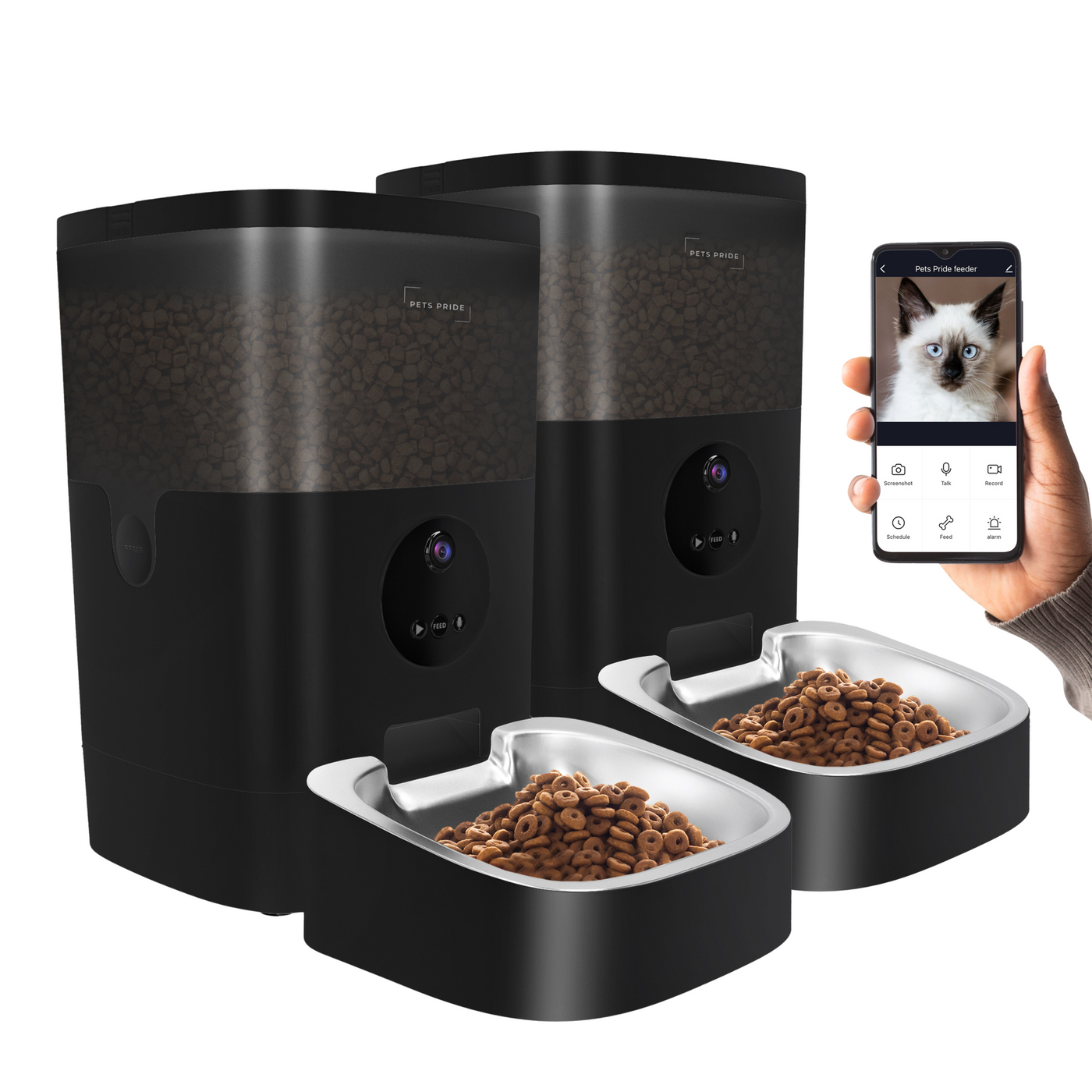 Futterautomat mit Full-HD-Kamera – Einzelnapf