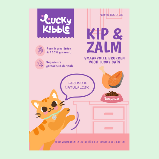 Lucky Kibble - Proefverpakking kattenbrokken (300 gram)
