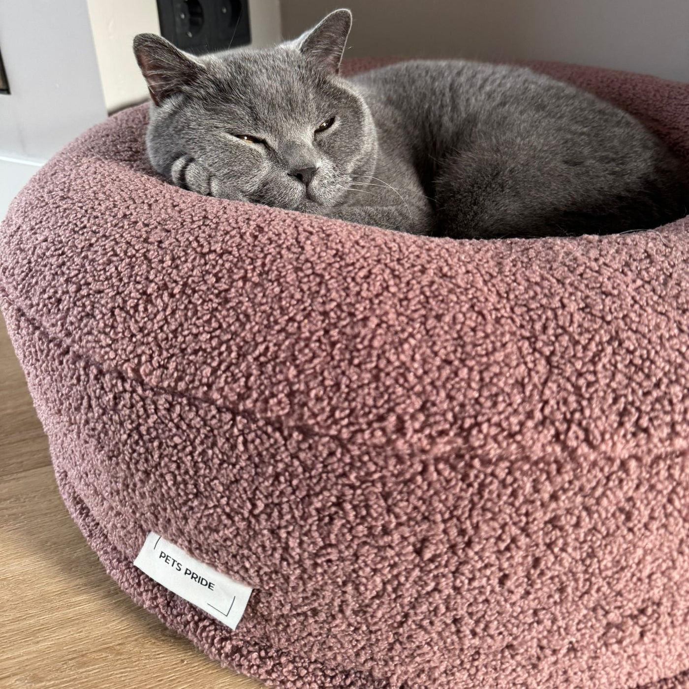 Kattenbed Bouclé Teddy - Mauve (x 2)